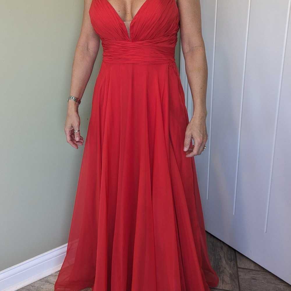 La Femme Red Prom/Formal Dress Size 4 - image 3