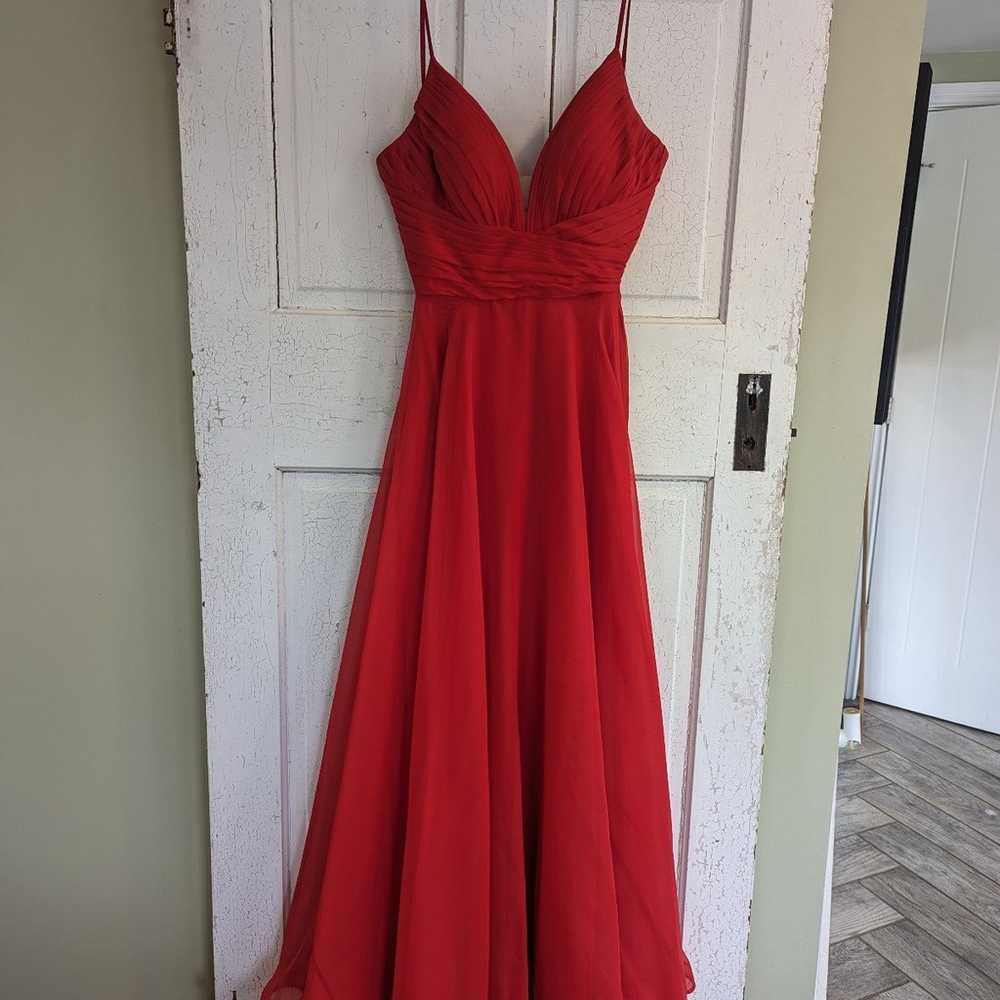 La Femme Red Prom/Formal Dress Size 4 - image 4