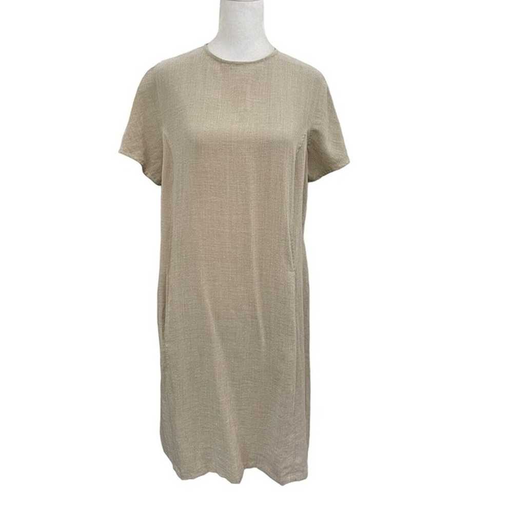 Fridaze 100% Linen Short Sleeve Shirt Dress Pocke… - image 1