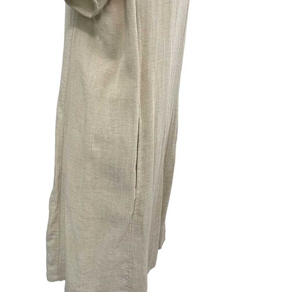 Fridaze 100% Linen Short Sleeve Shirt Dress Pocke… - image 3
