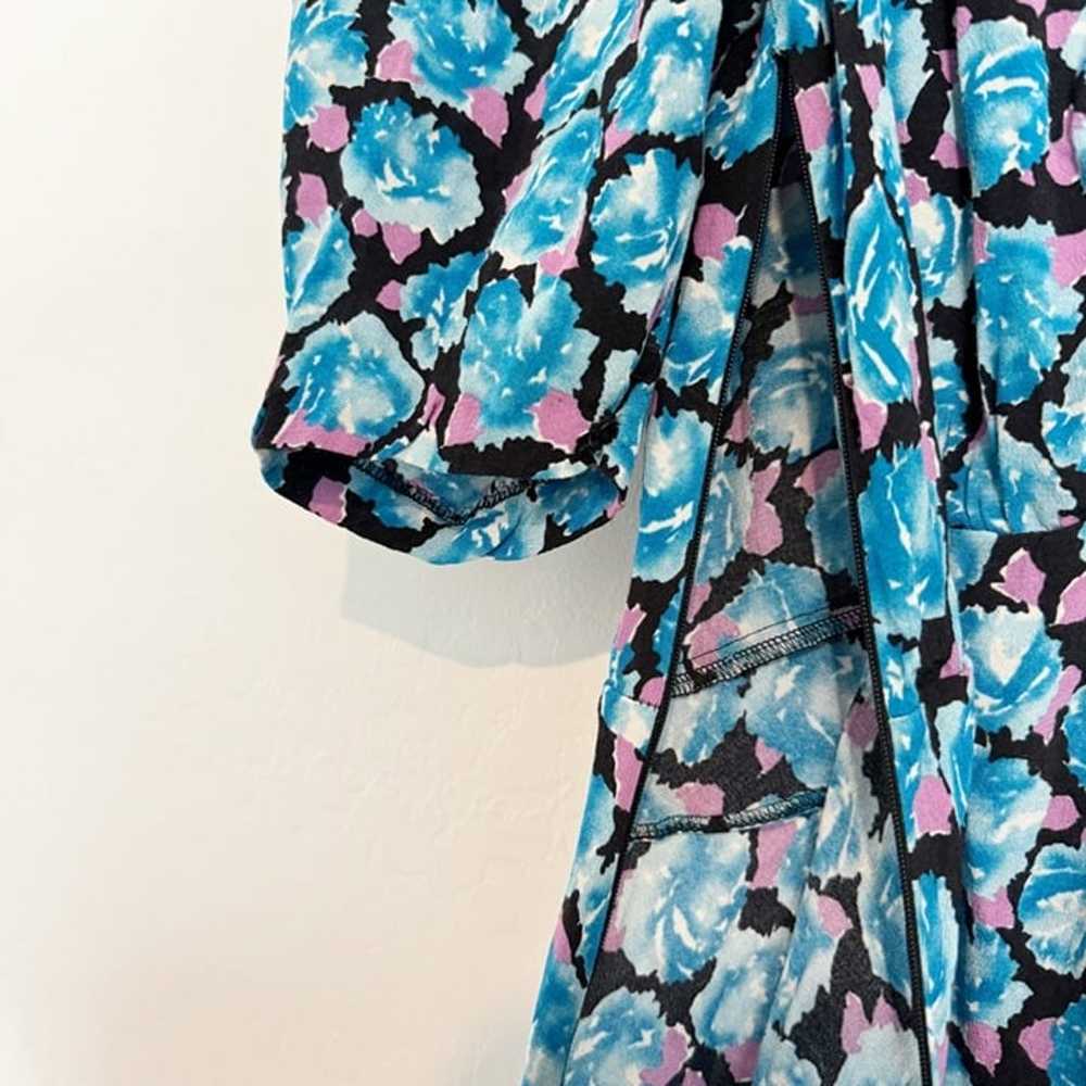 Zara Puff Sleeve V-Neck Wrap Front Mini Dress Boh… - image 6