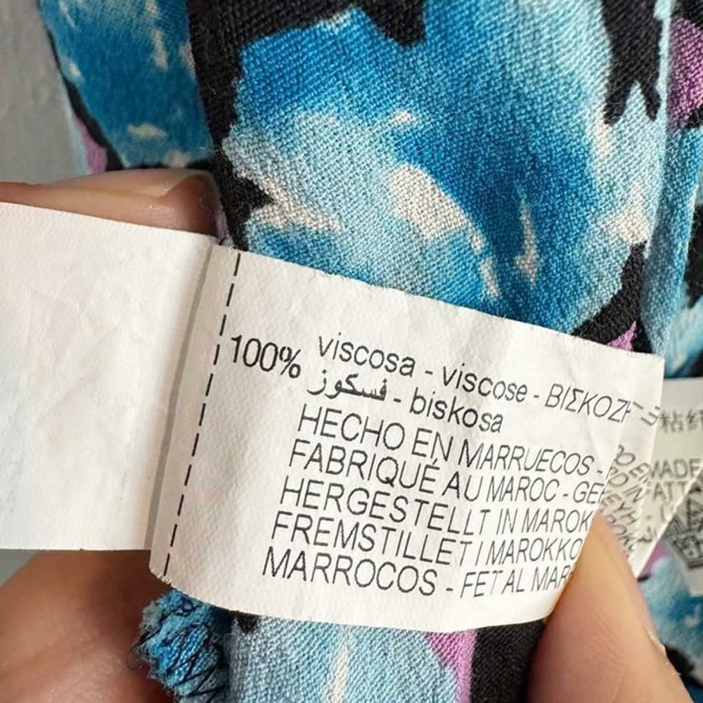 Zara Puff Sleeve V-Neck Wrap Front Mini Dress Boh… - image 8