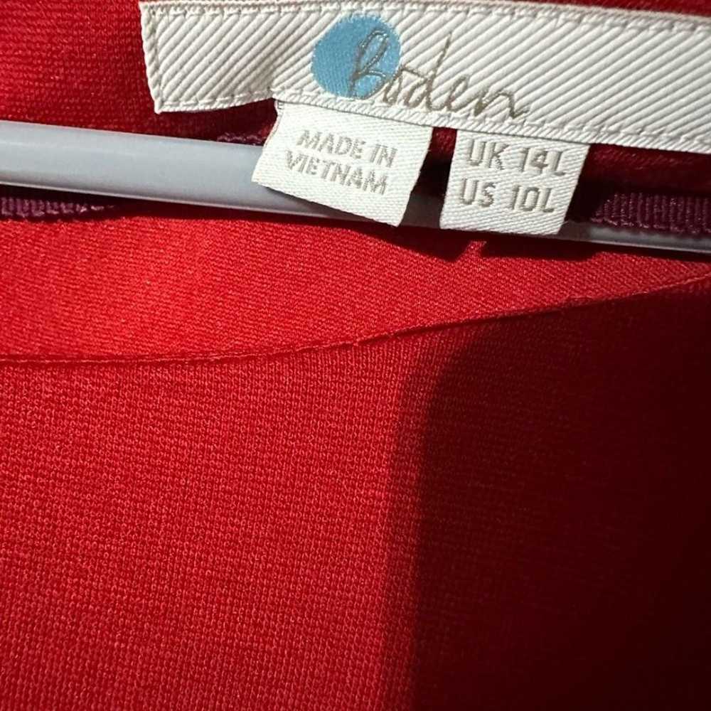 Boden Dress 10 Red Claudia Colorblock Ponte Midi … - image 6