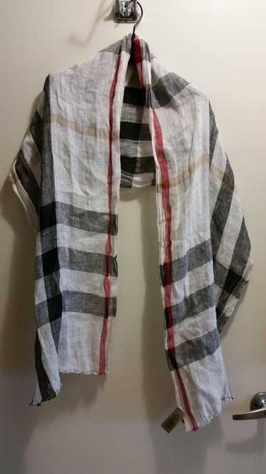 Burberry Distressed Wool and Silk Scarf