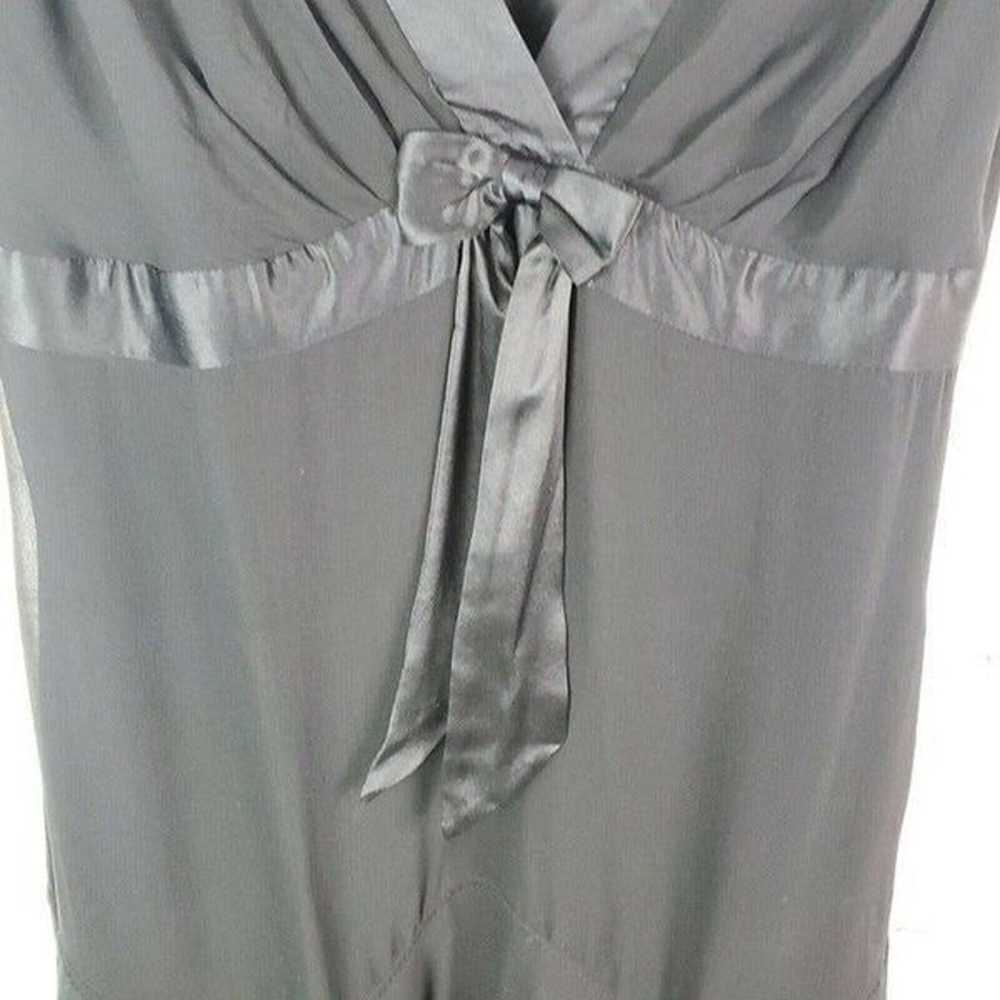 Ted Baker Dress Black 100% Silk Locust Size 8 USA - image 3