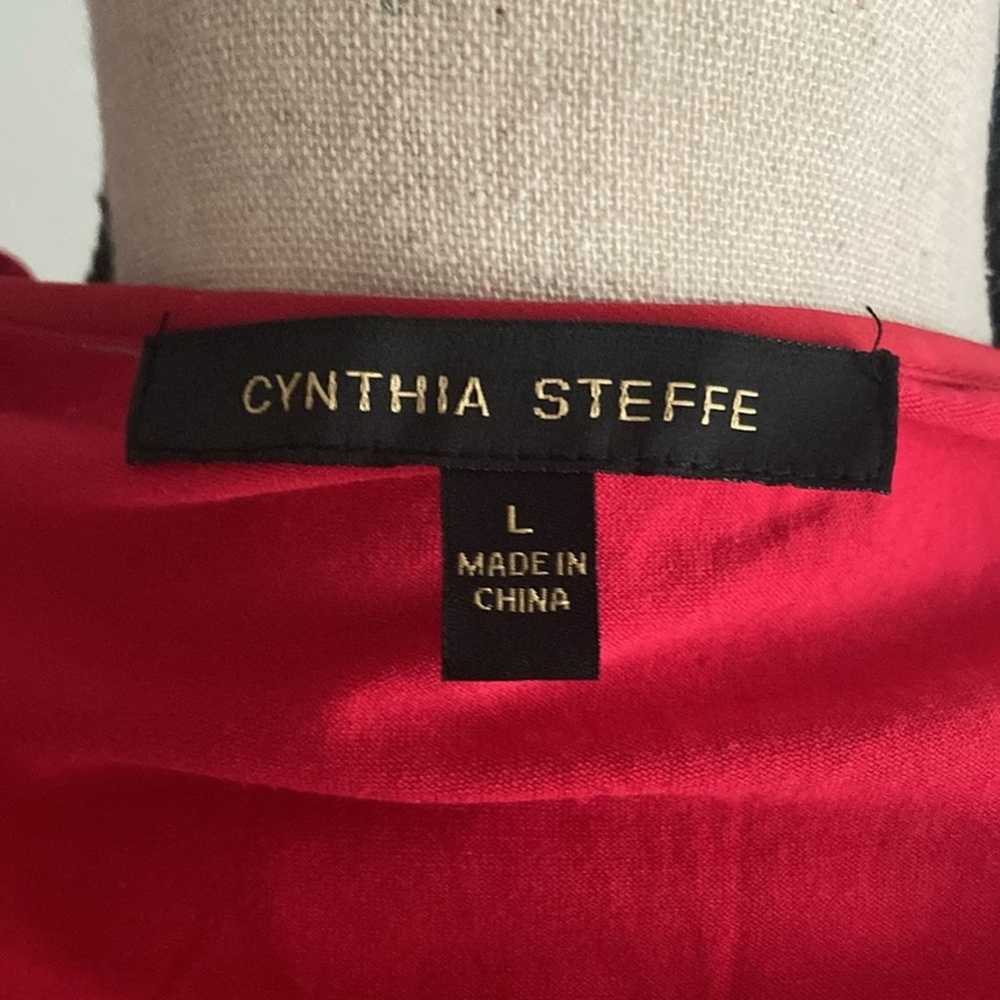 Anthropologie Cynthia steffe red silk mini dress … - image 11