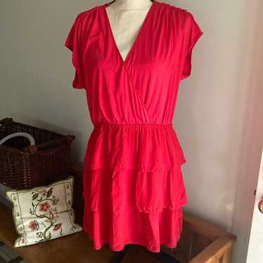 Anthropologie Cynthia steffe red silk mini dress … - image 1