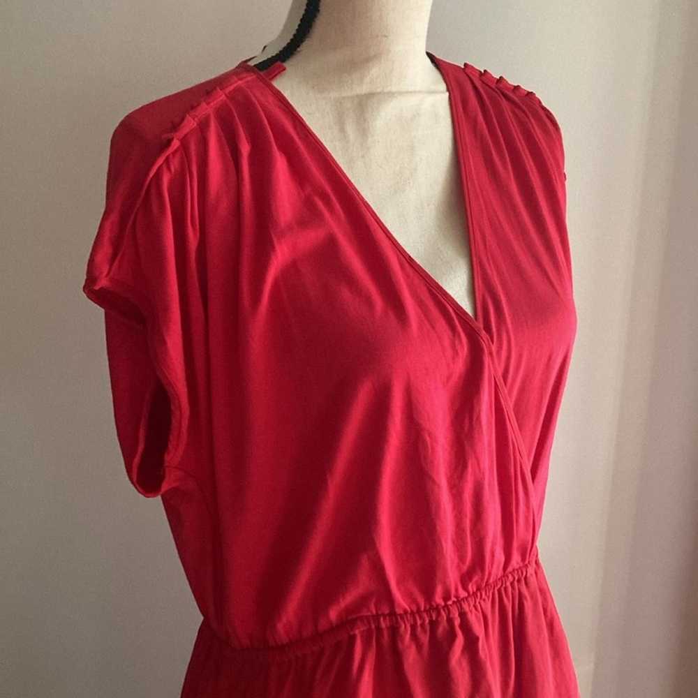 Anthropologie Cynthia steffe red silk mini dress … - image 2