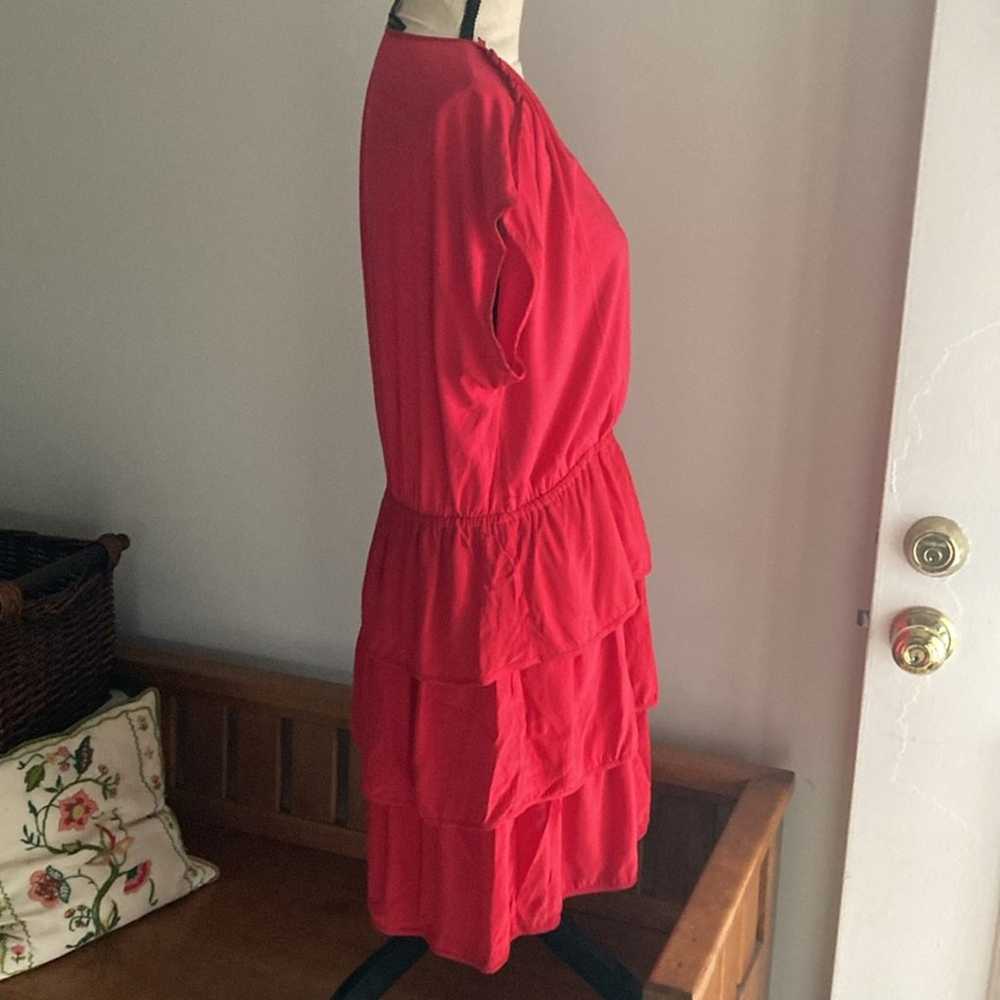 Anthropologie Cynthia steffe red silk mini dress … - image 3