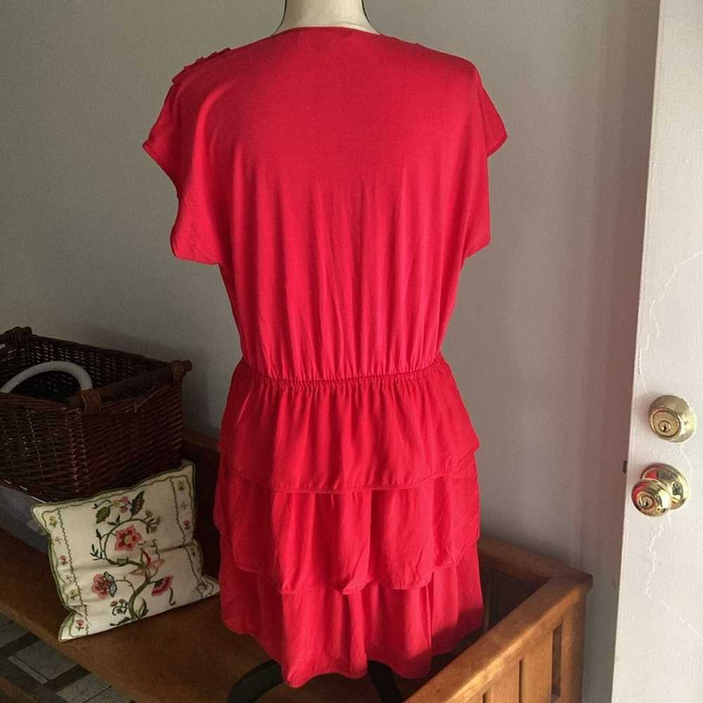 Anthropologie Cynthia steffe red silk mini dress … - image 4