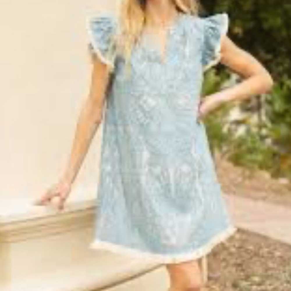 Mini dress with fringe - image 8