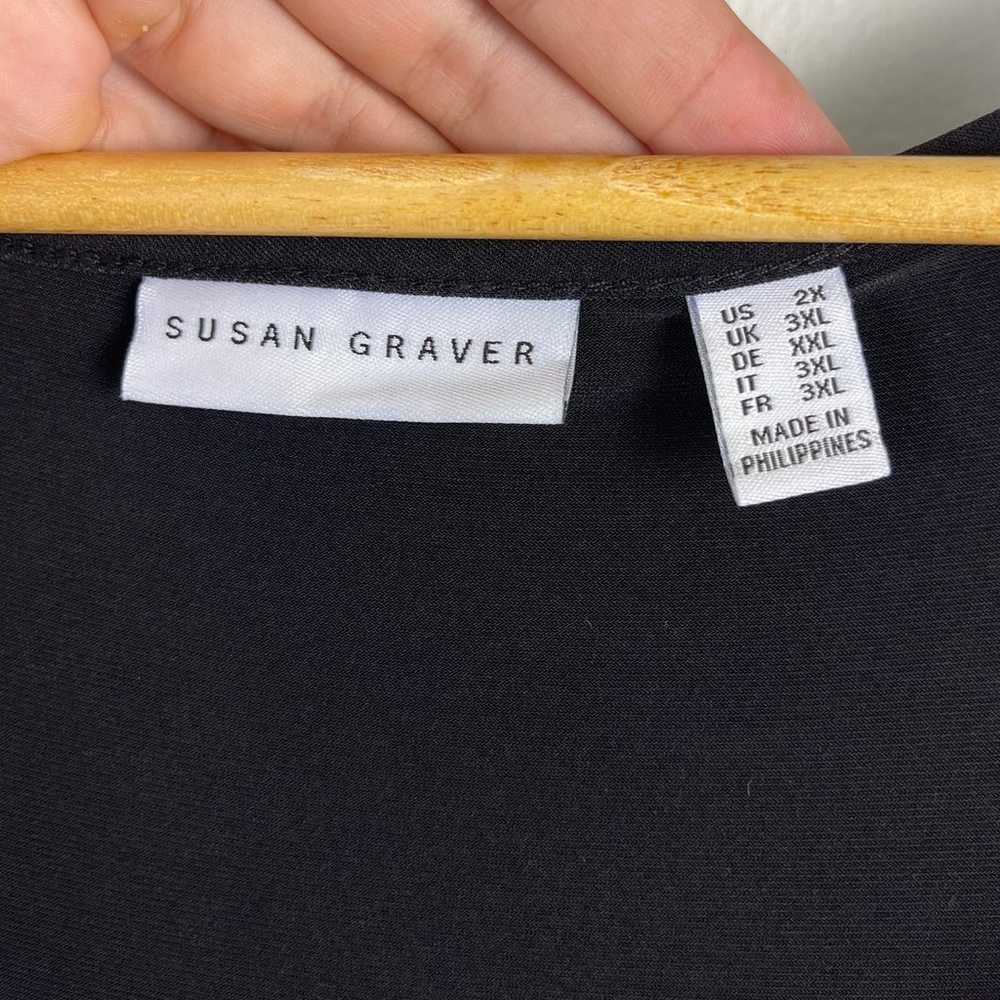 Susan Graver Black Liquid Knit Sleeveless Stretch… - image 4
