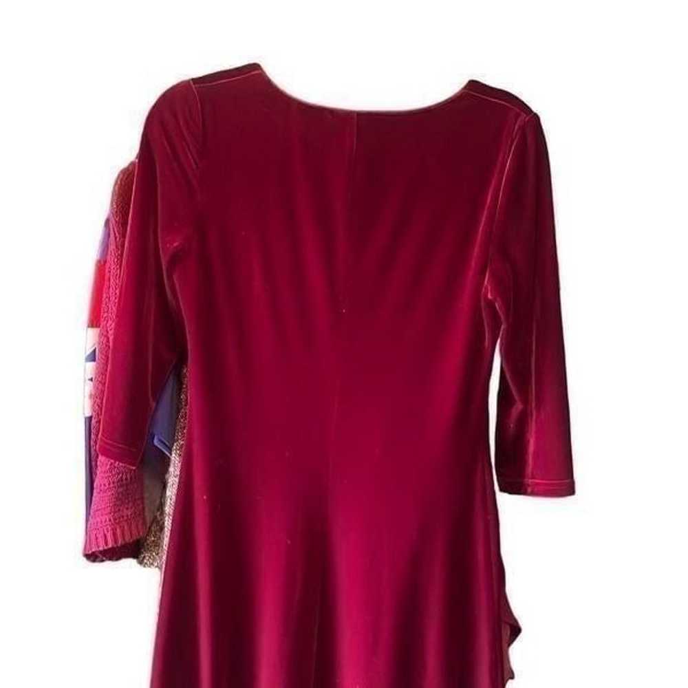 Talbots polyester stretch velvet holiday dress si… - image 6