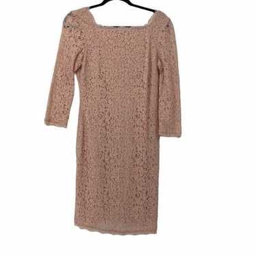 Adrianna Papell Light Blush Pink Lace Dress