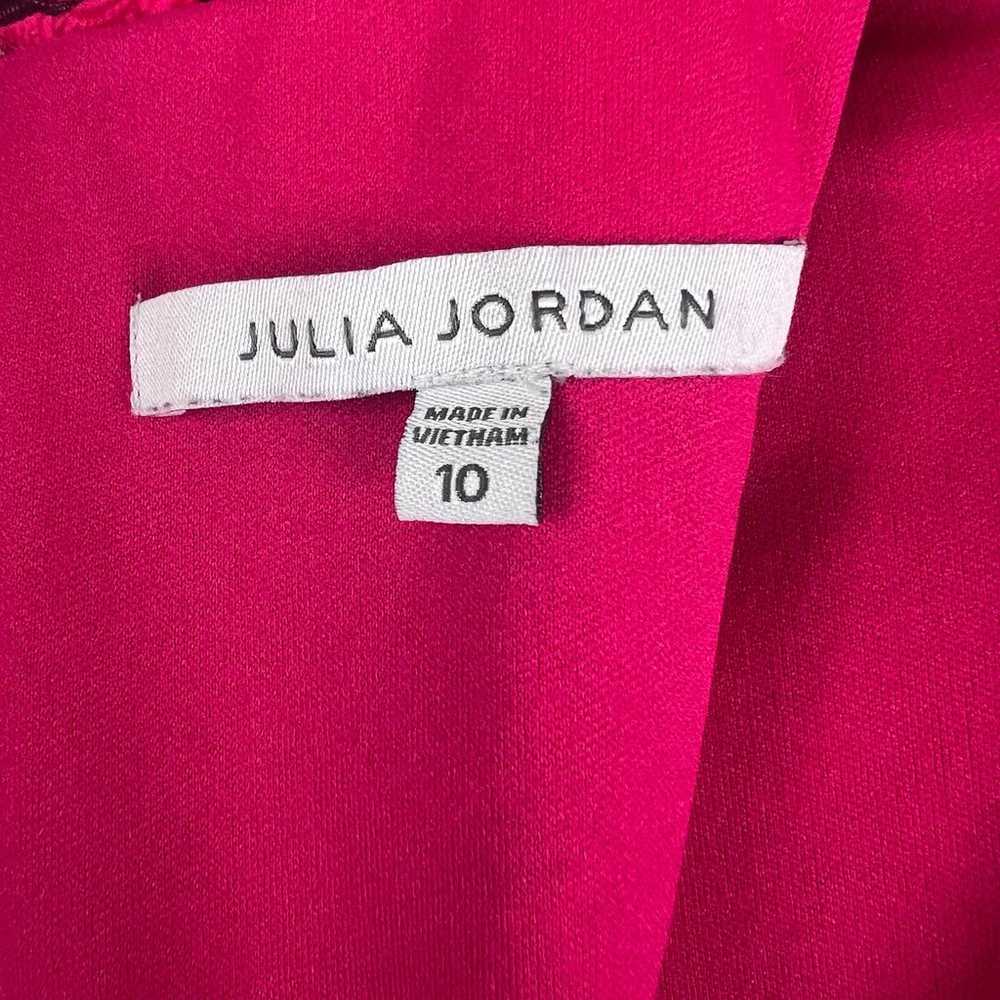 Julia Jordan Pink Floral Puff Sleeve Midi Dress S… - image 9