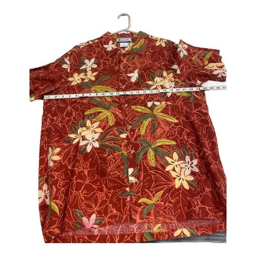 Columbia Columbia Mens Hawaiian Shirt Red Floral … - image 3