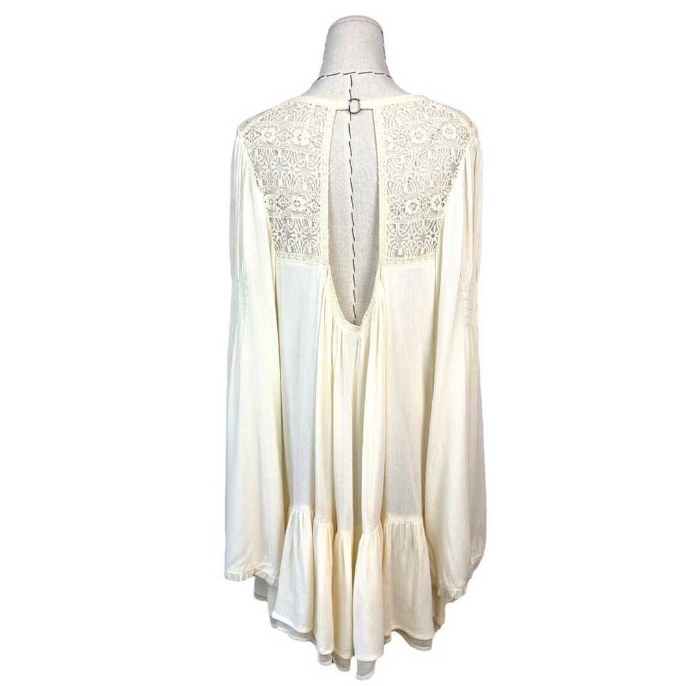 Free People One Night Victorian Ivory 100% Rayon … - image 4