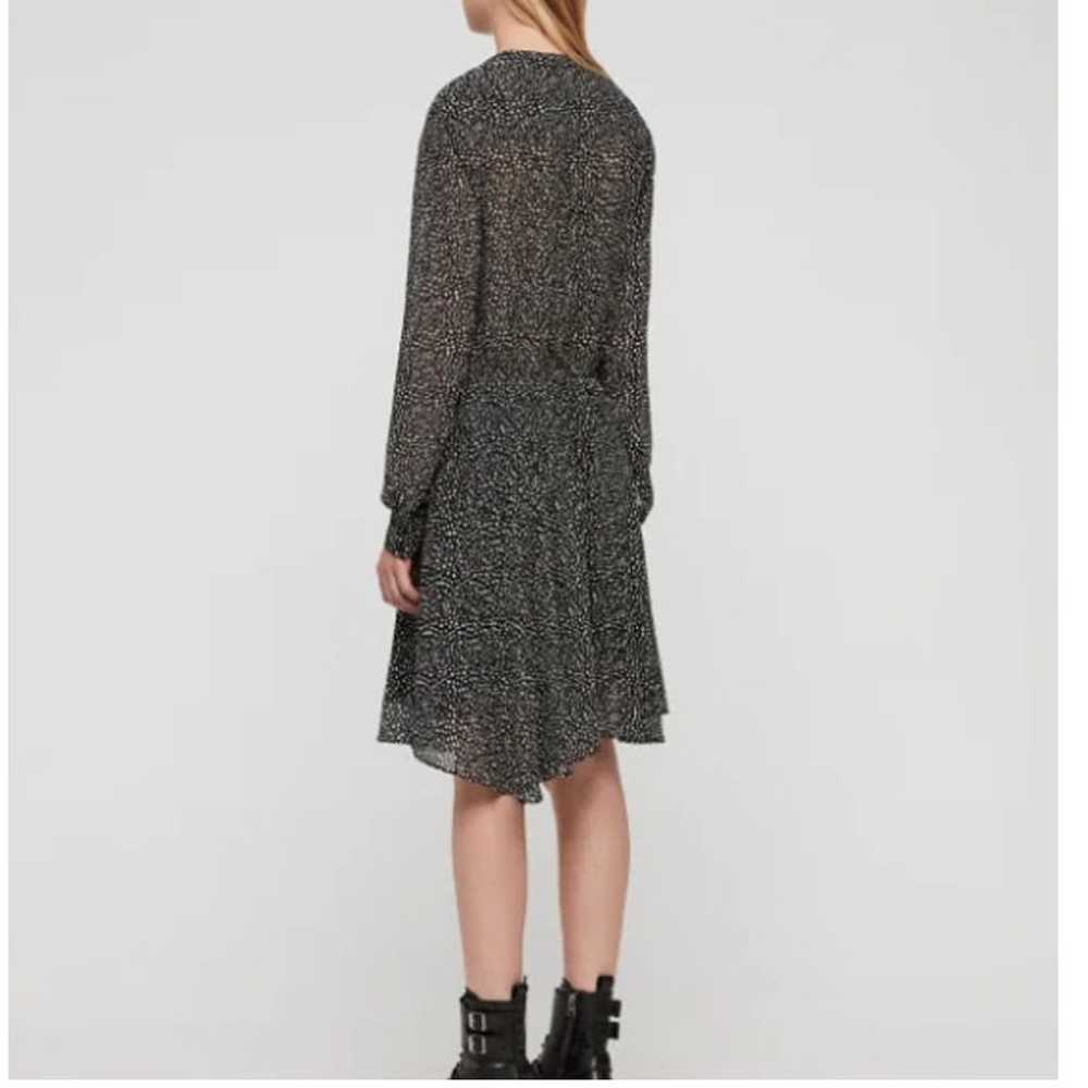 AllSaints Martina Splash Dress Asymmetric Hem Ela… - image 2