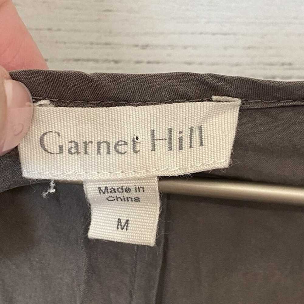 Garnet Hill Gray 100% Silk Crinkle A-line Dress M… - image 4