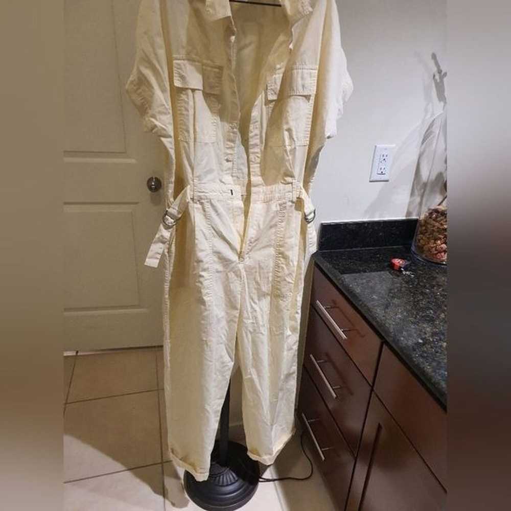 Levis Baggy Cargo Jumpsuit Coveralls Off White Wo… - image 2