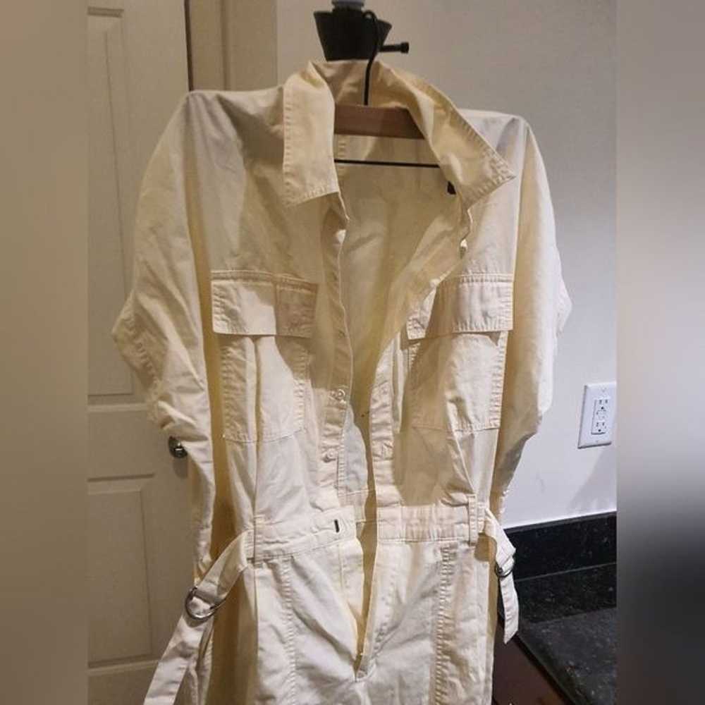 Levis Baggy Cargo Jumpsuit Coveralls Off White Wo… - image 3