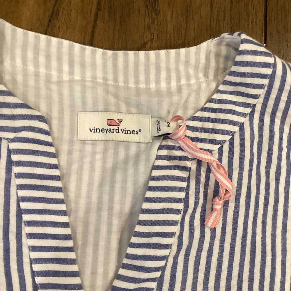 Vineyard Vines Seersucker Wrap ruffle cotton Dres… - image 7