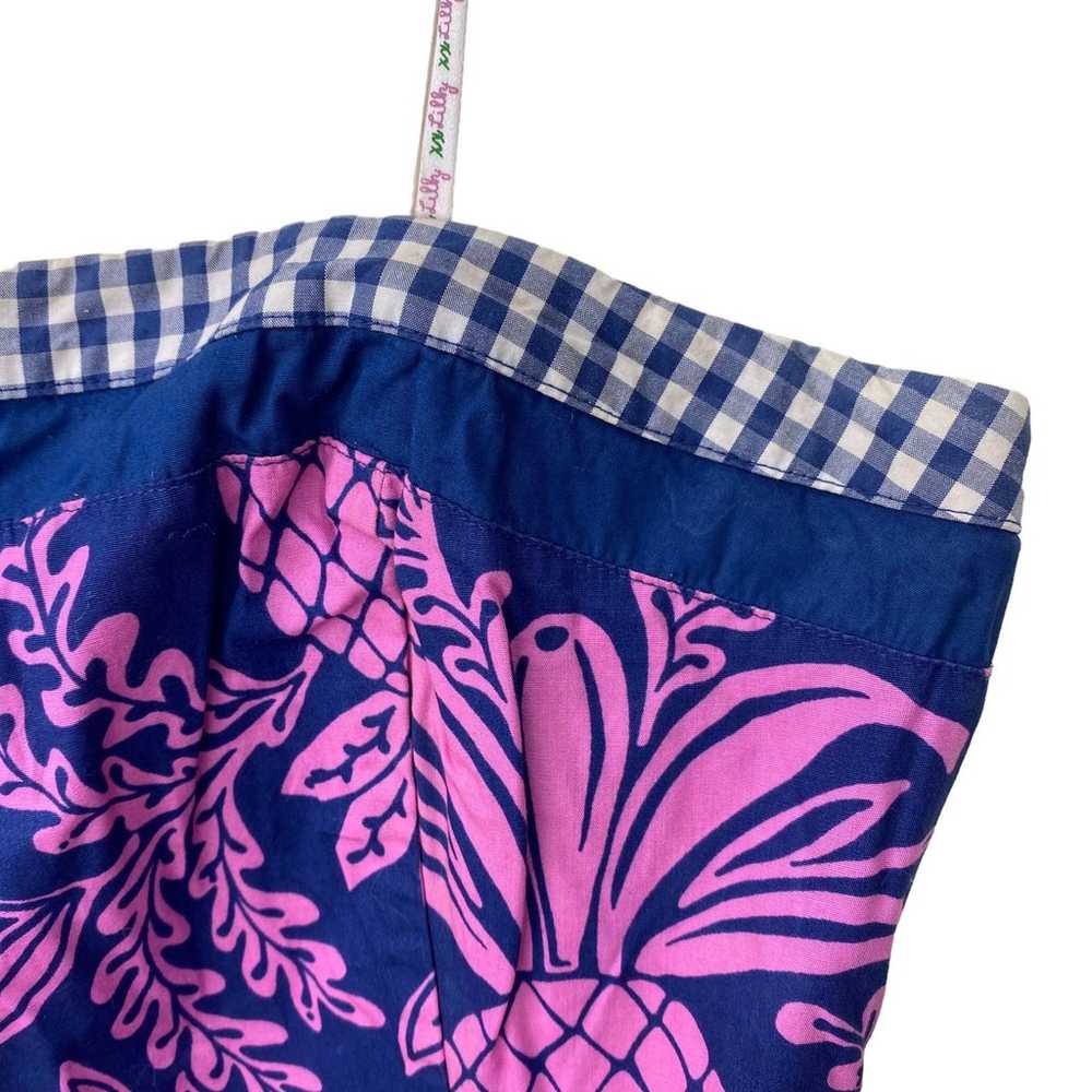 LILLY PULITZER Navy Pink Pineapple Checked Strapl… - image 7