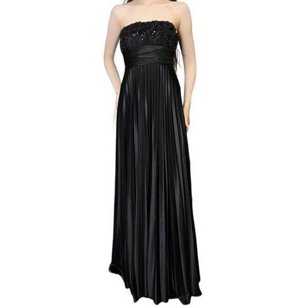 Y2K Black Formal  Strapless Long Floor Length Bla… - image 1