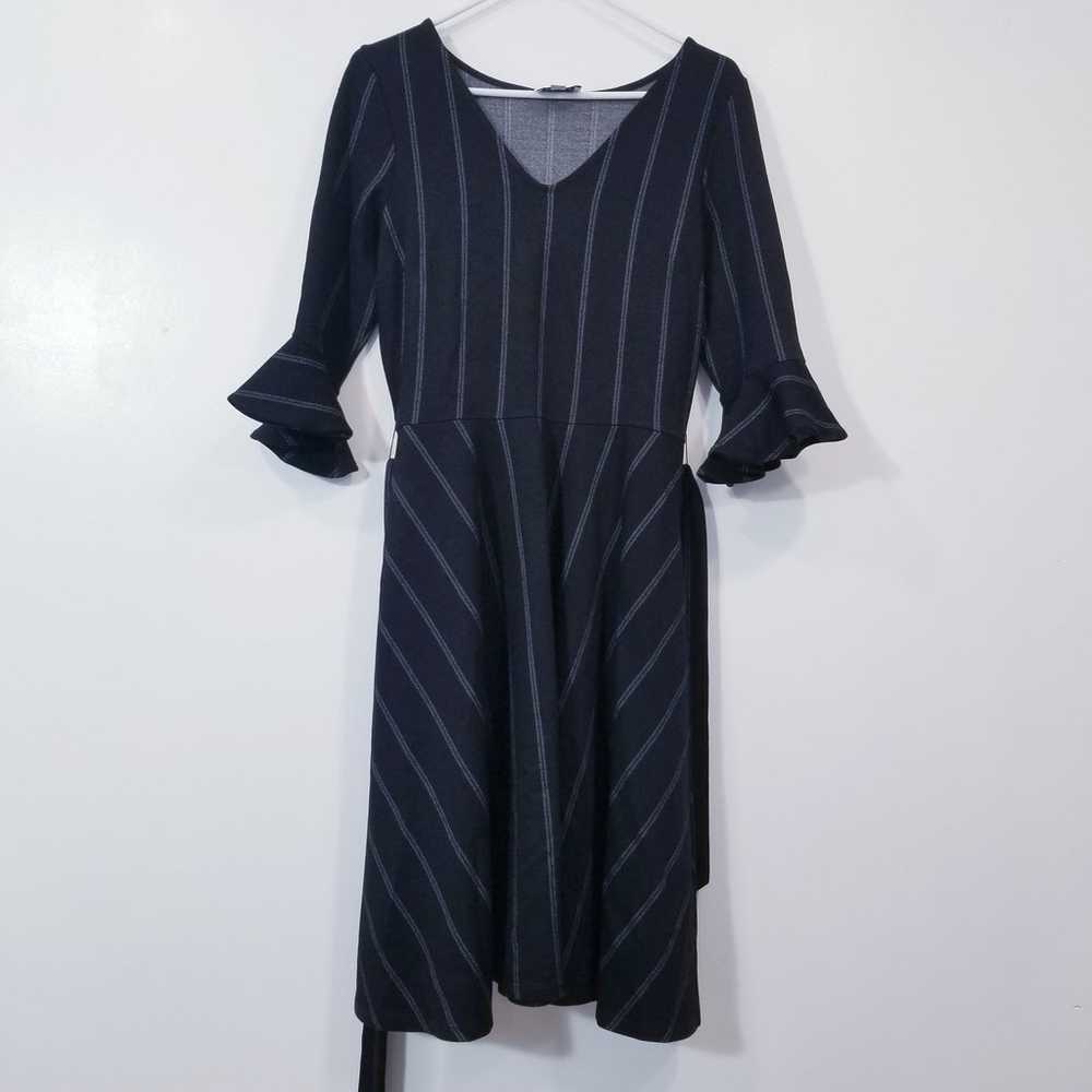 Leota New York Striped Fit and Flare Belted Dress… - image 4