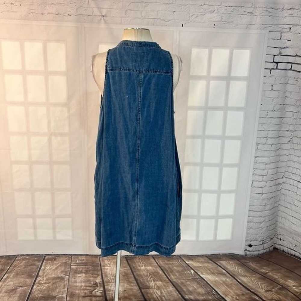 Rails Rhiannon Tie-Neck denim Chambray Dress size… - image 7