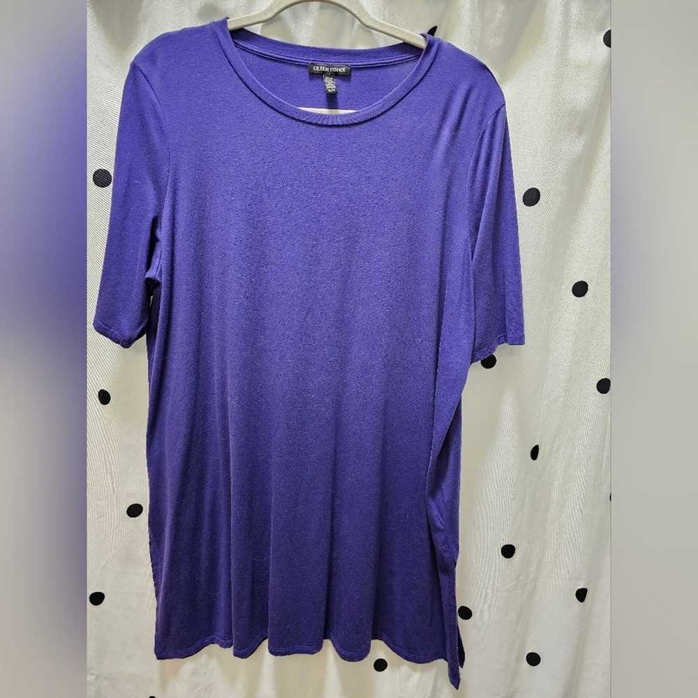 Eileen Fisher purple oversized t-shirt dress XL - image 1