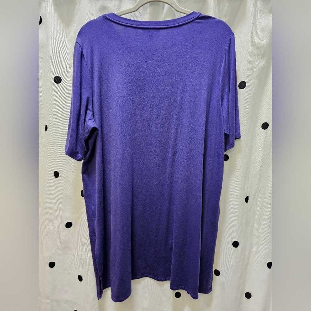 Eileen Fisher purple oversized t-shirt dress XL - image 3