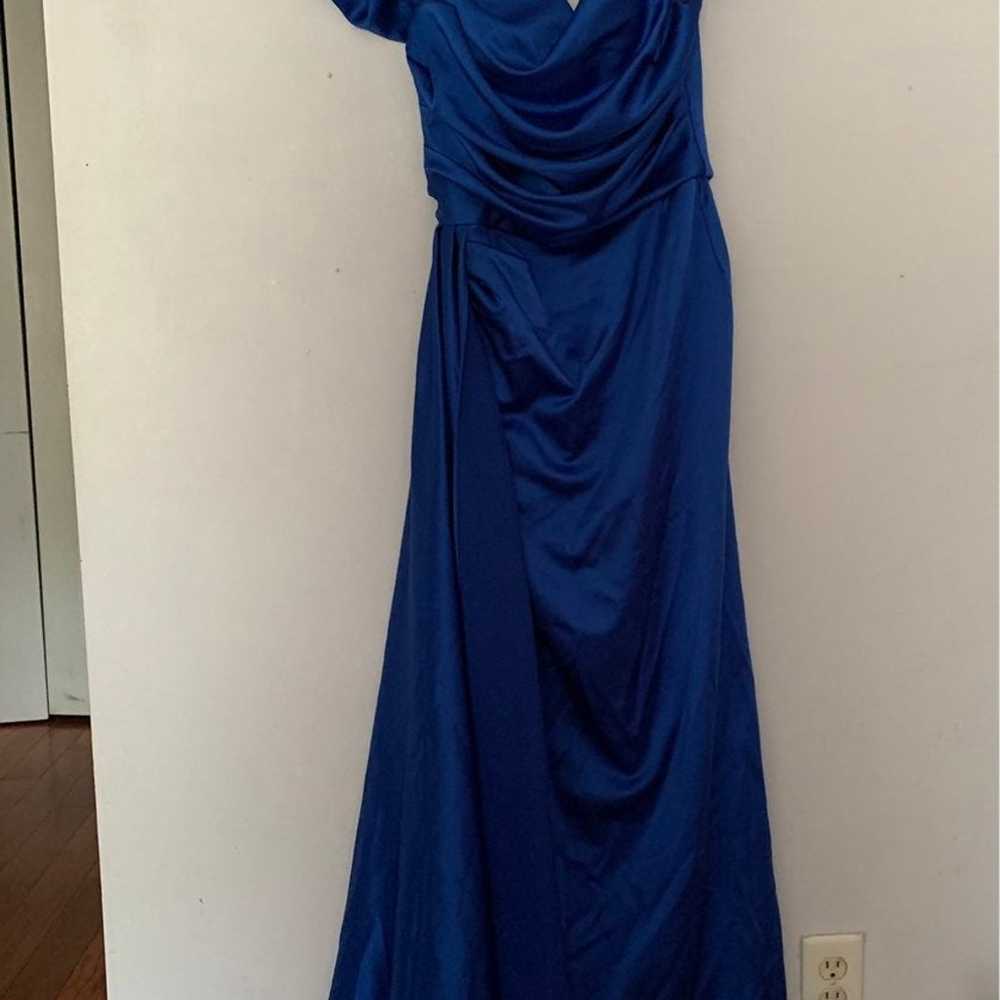 Royal blue evening dress - image 3