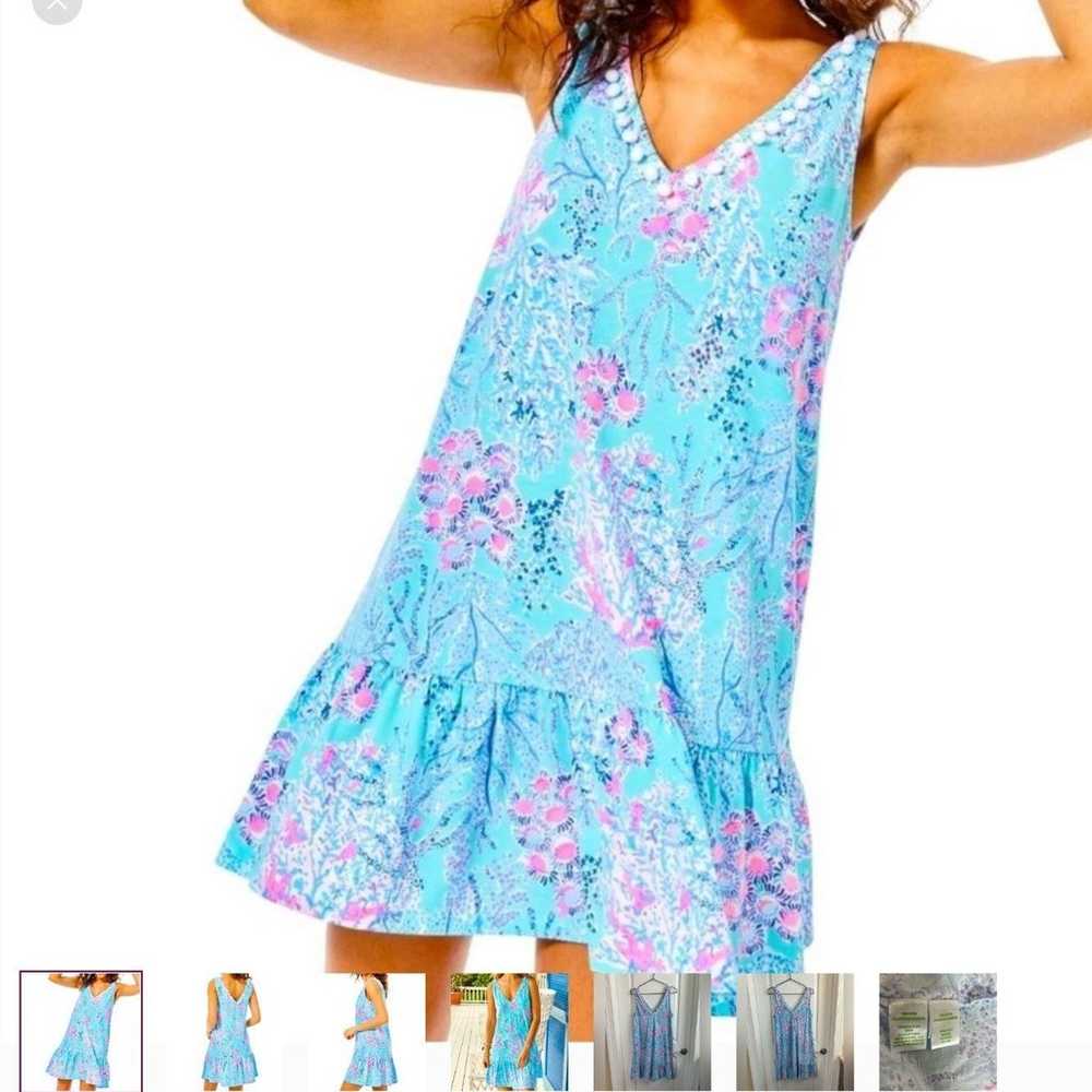 Lilly Pulitzer Camilla Swing Dress  Blue Ibiza No… - image 1