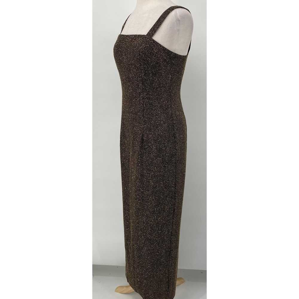 Vintage 90s Slinky Glitter Cocktail Dress Column … - image 5