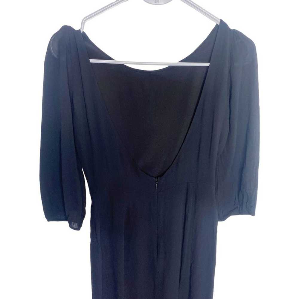 Reformation black dress size 6 low scoop back par… - image 4