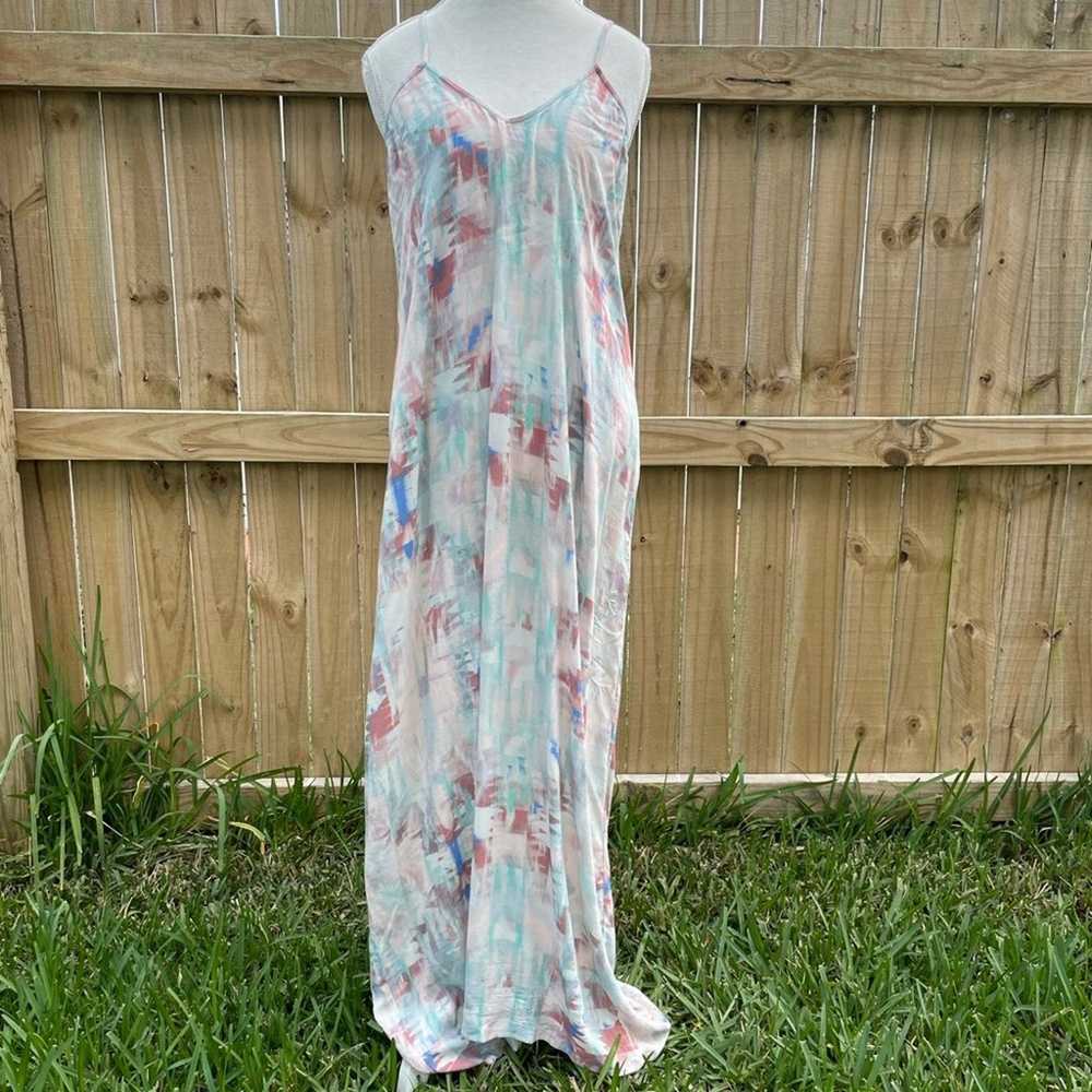 LoveStitch Draped Back Abstract Printed Maxi Dress - image 2