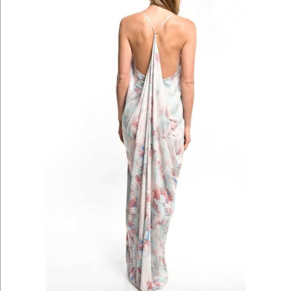 LoveStitch Draped Back Abstract Printed Maxi Dress - image 7