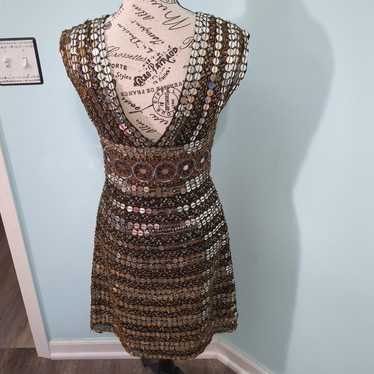 Vintage Scala Silk Sequin Embellished Formal Even… - image 1