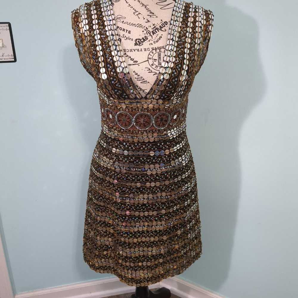 Vintage Scala Silk Sequin Embellished Formal Even… - image 2