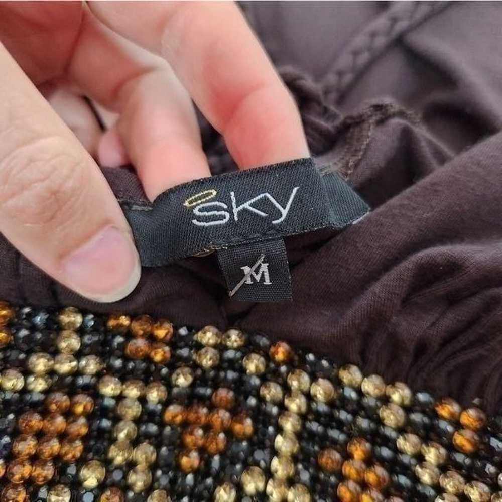 SKY Brand Brown Leopard Rhinestone Halter Dress M… - image 6
