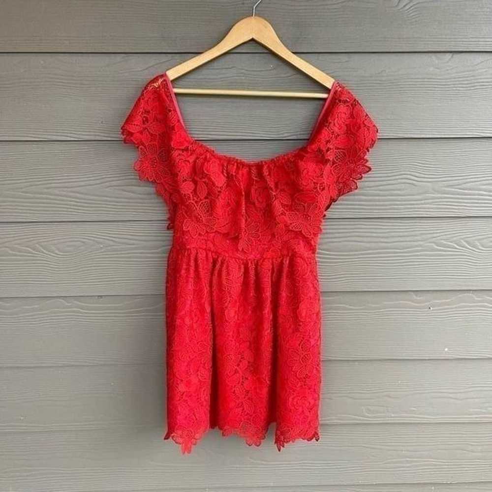 Lovers & Friends Revolve red off the shoulder lac… - image 2