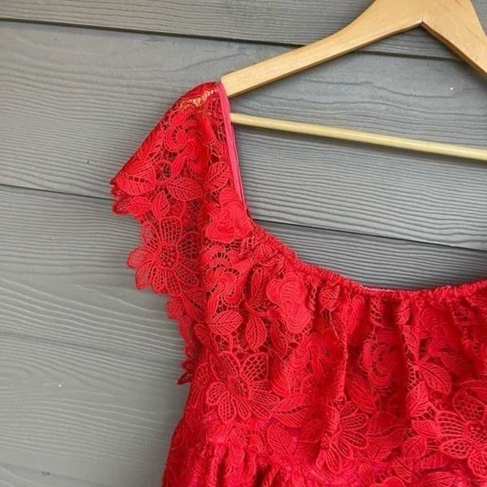 Lovers & Friends Revolve red off the shoulder lac… - image 3