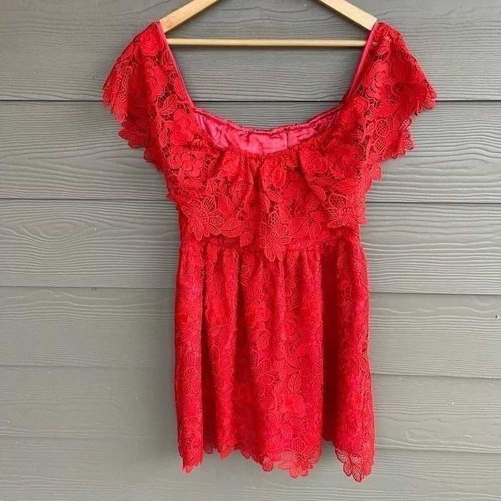 Lovers & Friends Revolve red off the shoulder lac… - image 6