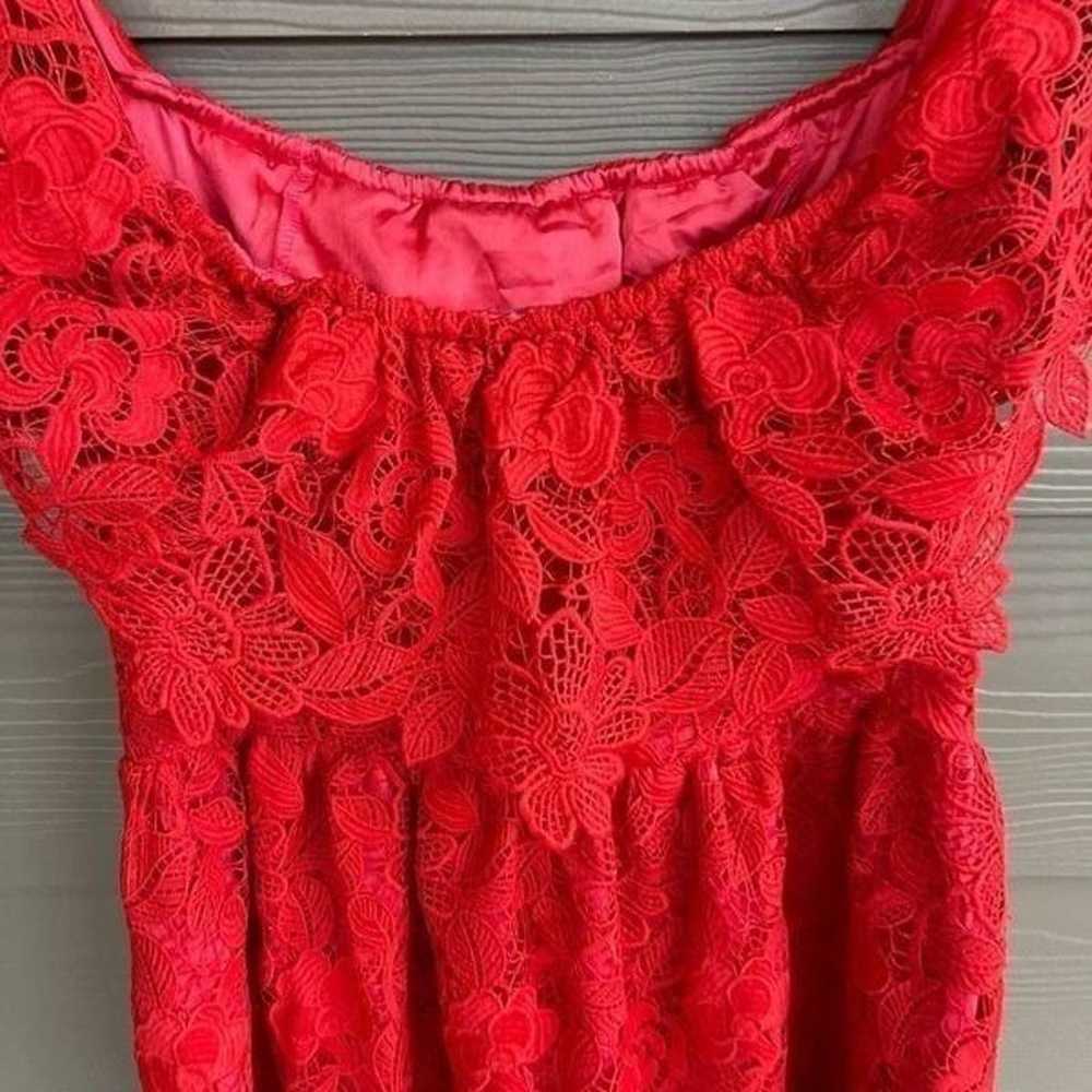 Lovers & Friends Revolve red off the shoulder lac… - image 7