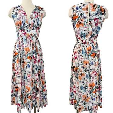 SHORE Brand Floral Print Sleeveless Maxi Dress Dee