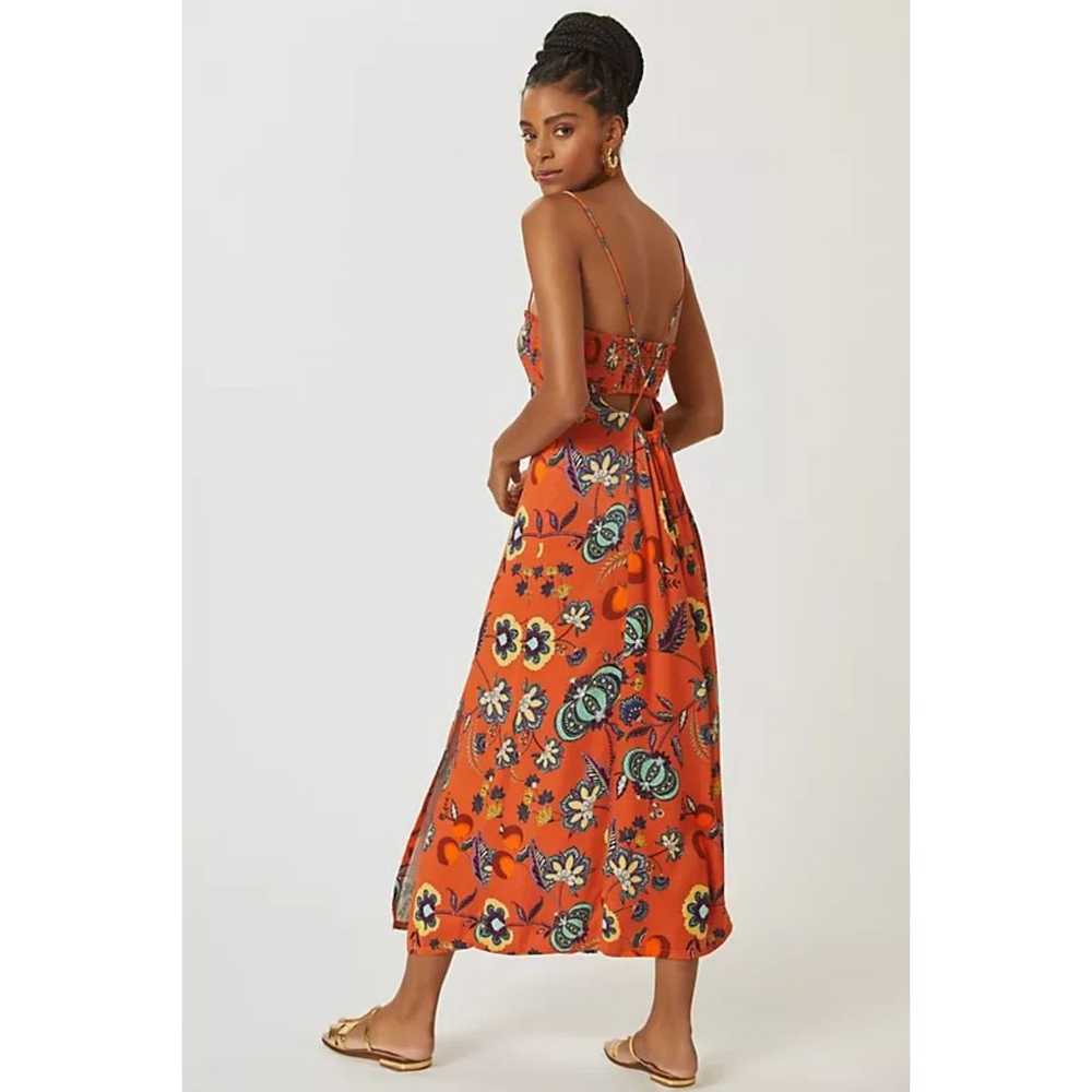 Maeve by Anthropologie Floral Cross-Back Orange F… - image 8