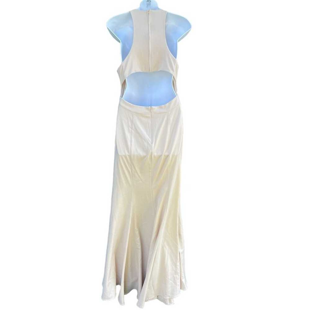 Hebeos Cream halter open back bridesmaid maxi dre… - image 2