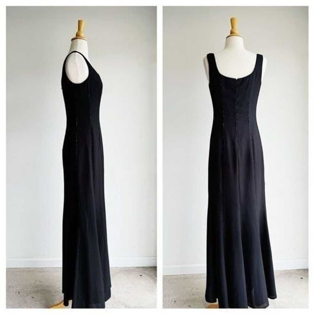 VINTAGE | Black Trumpet Silhouette Beaded Dress |… - image 2