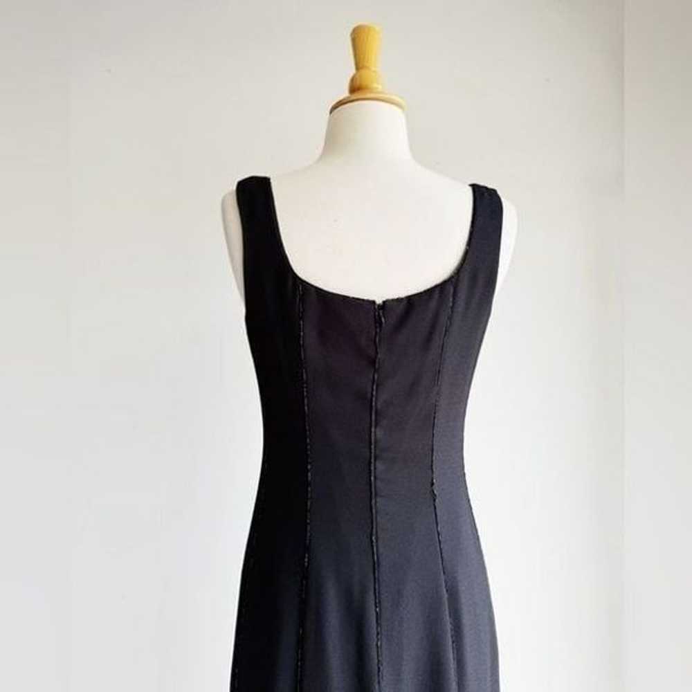 VINTAGE | Black Trumpet Silhouette Beaded Dress |… - image 4
